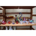 A small quantity of English and Continental clear and coloured glass,