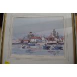 David Holmes, 'Emsworth Quay', signed and numbered 55/850, colour print, I.21.5 x 29.5cm.