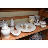 A small collection of Coalport 'Garden of the Rose' items;