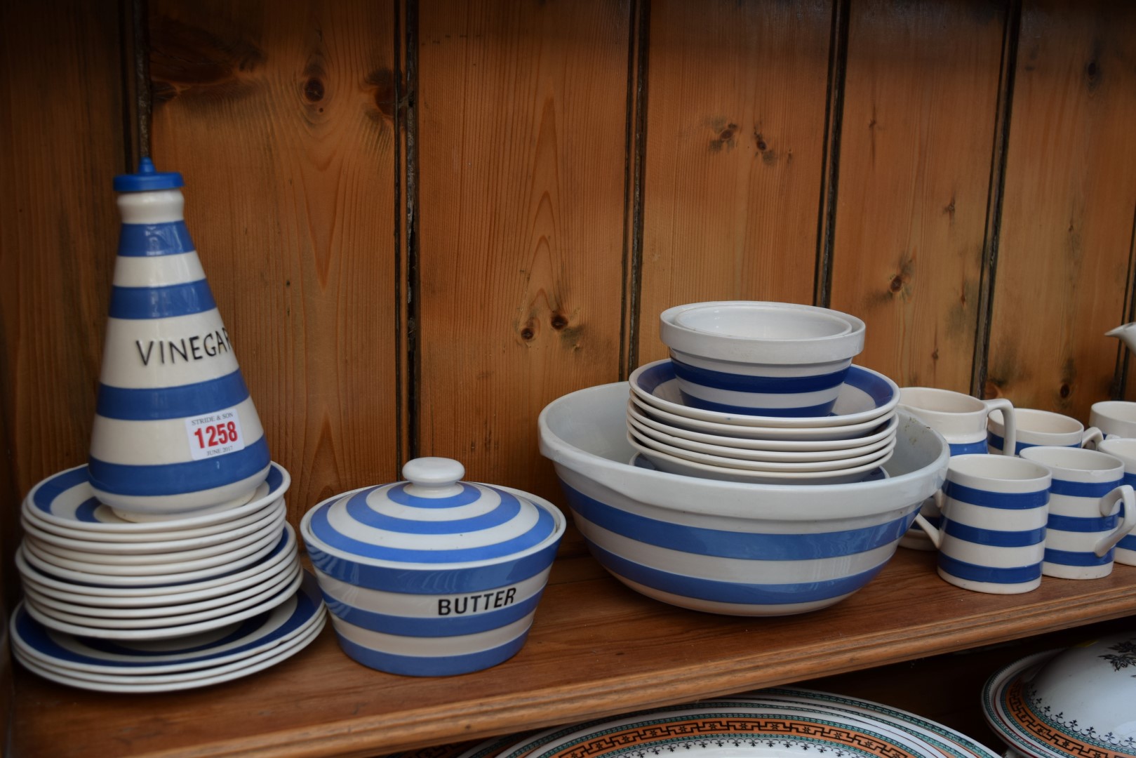 A small quantity of T G Green & Co blue and white Cornishware, - Image 3 of 6