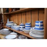 A small quantity of T G Green & Co blue and white Cornishware,