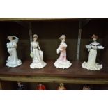 Four Coalport Limited Edition figures, comprising: 'Beatrice at the Garden Party'; 'Charlotte,