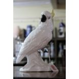 A pair of Crown Staffordshire Cockatoos, 25.5cm high.