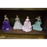 Four Coalport Limited Edition figures,