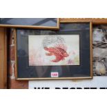 F L Raper, 'Butterfly Cod'; 'Bat Fish', a pair, each signed and titled verso, watercolour,