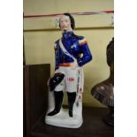 A Victorian Staffordshire figure of Louis Napoleon, 41cm high.