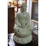 A Chinese large blanc de chine Buddha, Dehua mark, 52cm high.