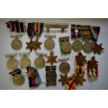 Medals: a quantity of World War II medals.