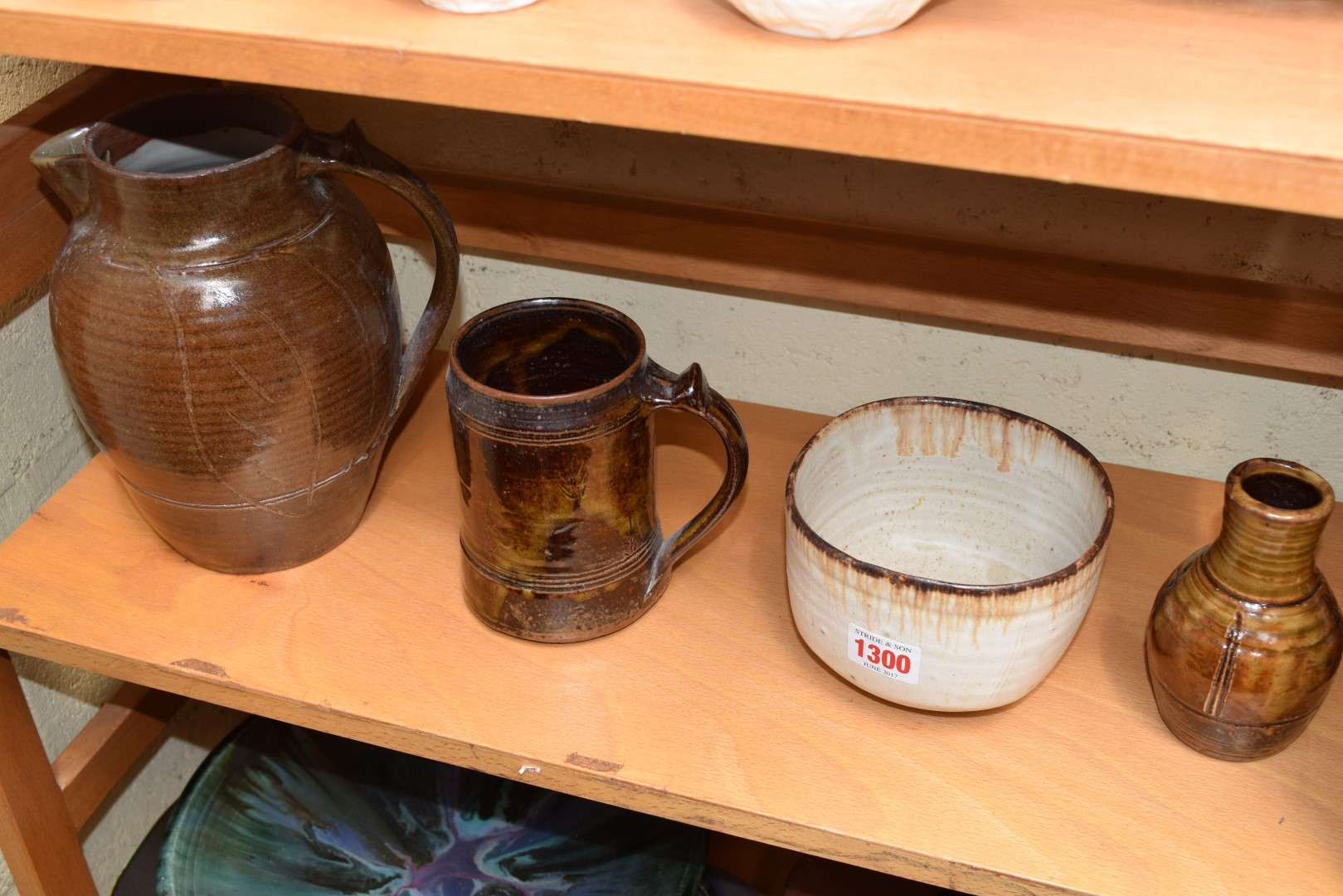 Studio Pottery: four Wenford pottery items, to include a Seth Cardew jug, 20. - Image 2 of 2