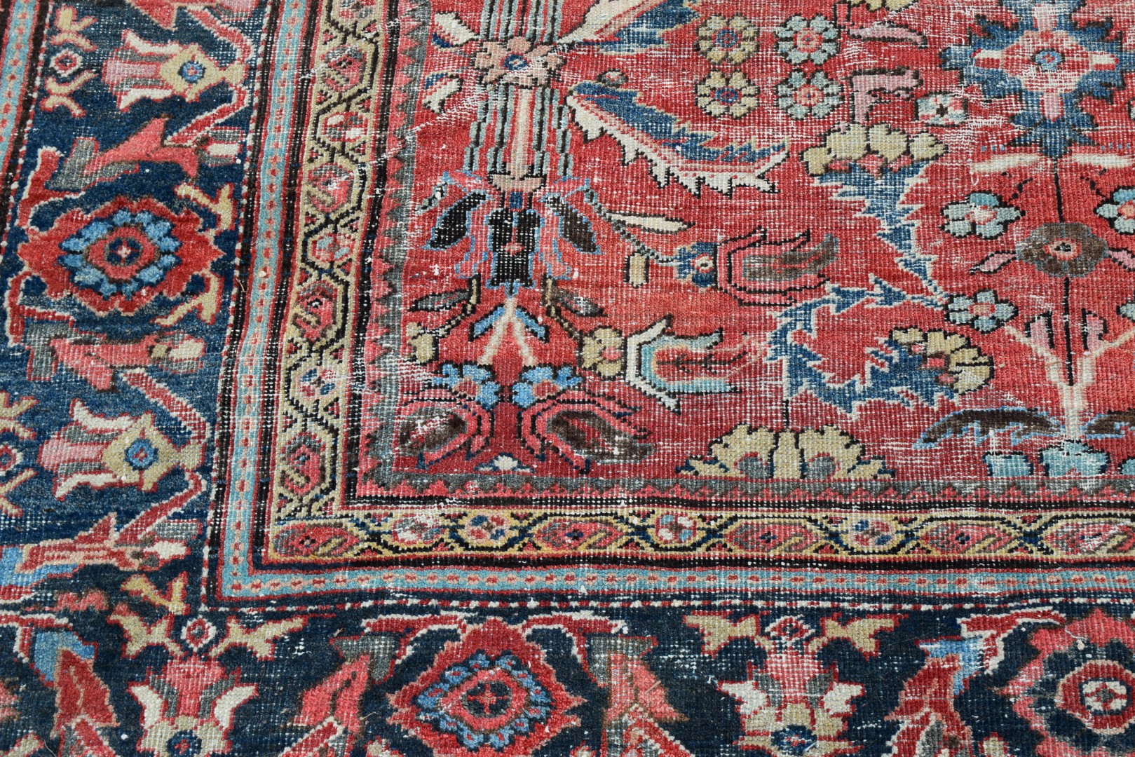 A 'Ziegler Mahal' carpet, with allover stylised floral design on a soft red madder field, - Image 2 of 5