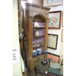 An 18th century style pine standing corner cupboard, 86cm wide.