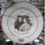 An early Victorian commemorative child's pottery plate,