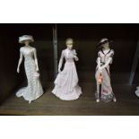 Three Coalport Limited Edition figures,