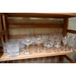 A quantity of drinking glasses,