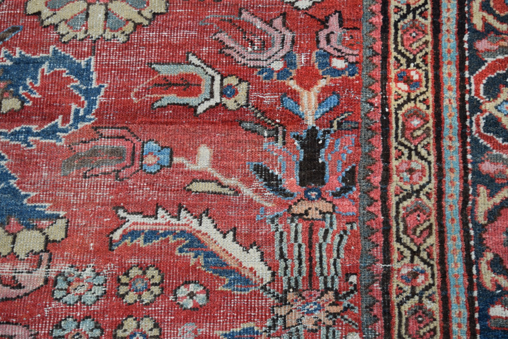 A 'Ziegler Mahal' carpet, with allover stylised floral design on a soft red madder field, - Image 3 of 5