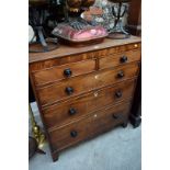 A George III mahogany chest of drawers, 98cm wide.