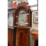 A George III mahogany and line inlaid eight day longcase clock,