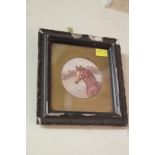 A C Corbould, study of a horse's head, a pair, signed and dated 1895, watercolour, 9cm diameter.