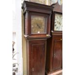 A George III oak 30 hour longcase clock, the 10in square dial inscribed 'Arthr Bristow, Everslye',