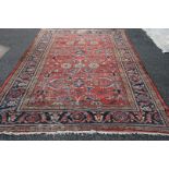 A 'Ziegler Mahal' carpet, with allover stylised floral design on a soft red madder field,