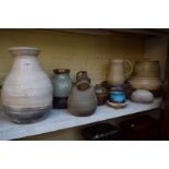 Studio Pottery: a collection of fifteen items by the same potter, possibly Norman Smith,