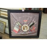 Two World War I Maltese souvenir embroideries, largest 44 x 51cm, (largest unframed).