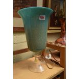 A Murano glass pedestal vase, 36cm high.