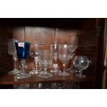 A collection of drinking glasses, to include Orrefors, Stuart, etc.