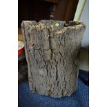 An old cork stick stand, 45cm high.