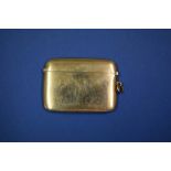 A 9ct gold vesta case, by S.B & S Ltd, Birmingham 1911, 27g.