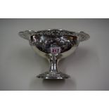 An Edwardian silver pedestal fruit bowl, by S Glass, Birmingham 1906,