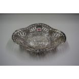 A Continental silver pierced fruit basket, import mark Arthur Graf, Chester 1910, 546g, 33cm.