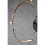 An old composite bow, painted and with traces of shark or ray skin, (a.f.).