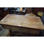 A Victorian rosewood card table, in the manner of Gillows, with frieze drawer and trestle ends,