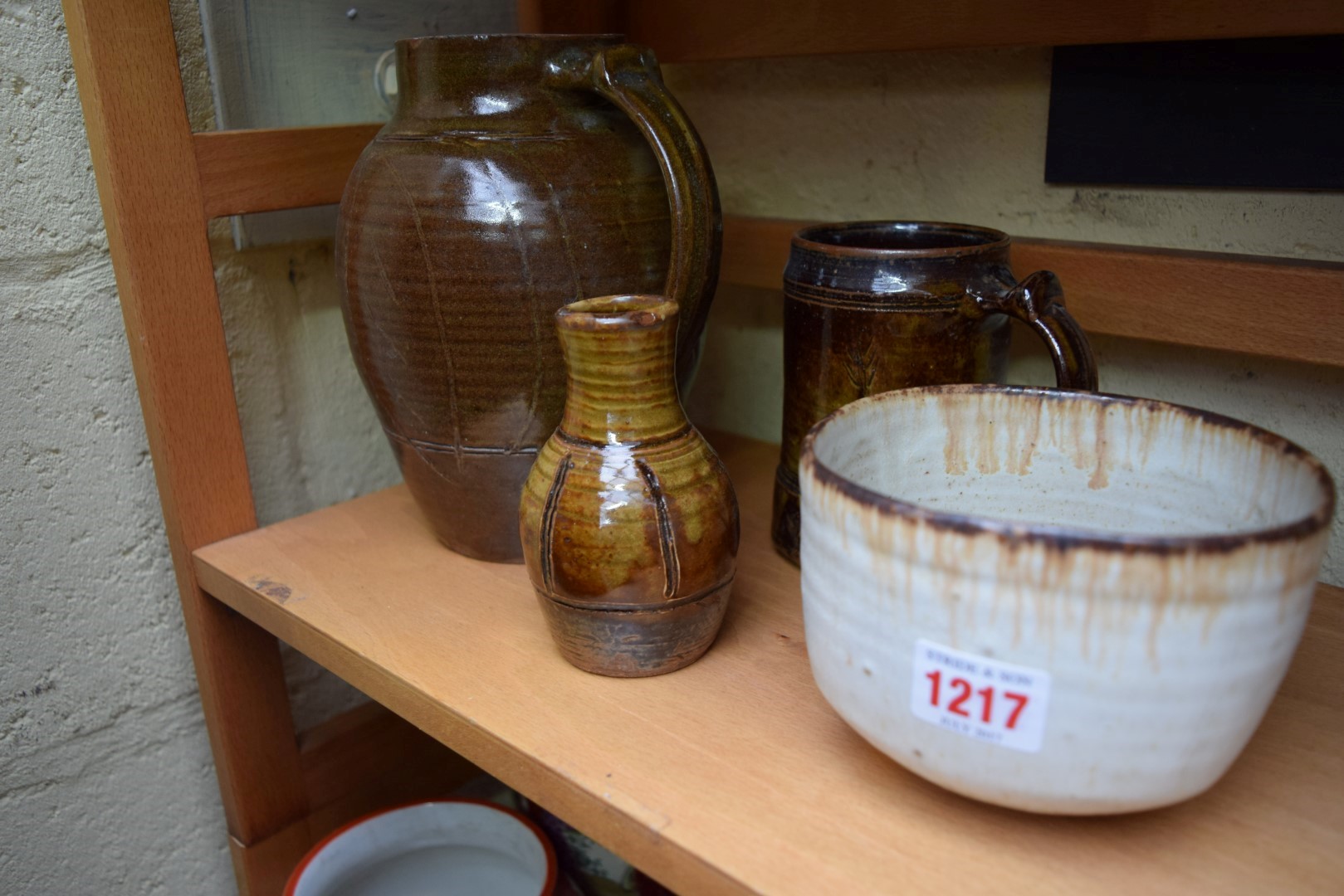 Studio Pottery: four Wenford pottery items, to include a Seth Cardew jug, 20. - Image 8 of 14