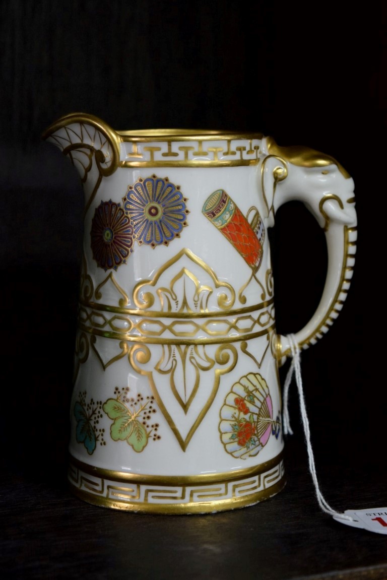 A Victorian Royal Worcester Aesthetic jug, 13.5cm high. - Image 2 of 9