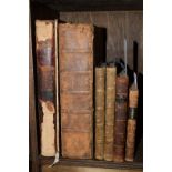 Books: six leatherbound books,