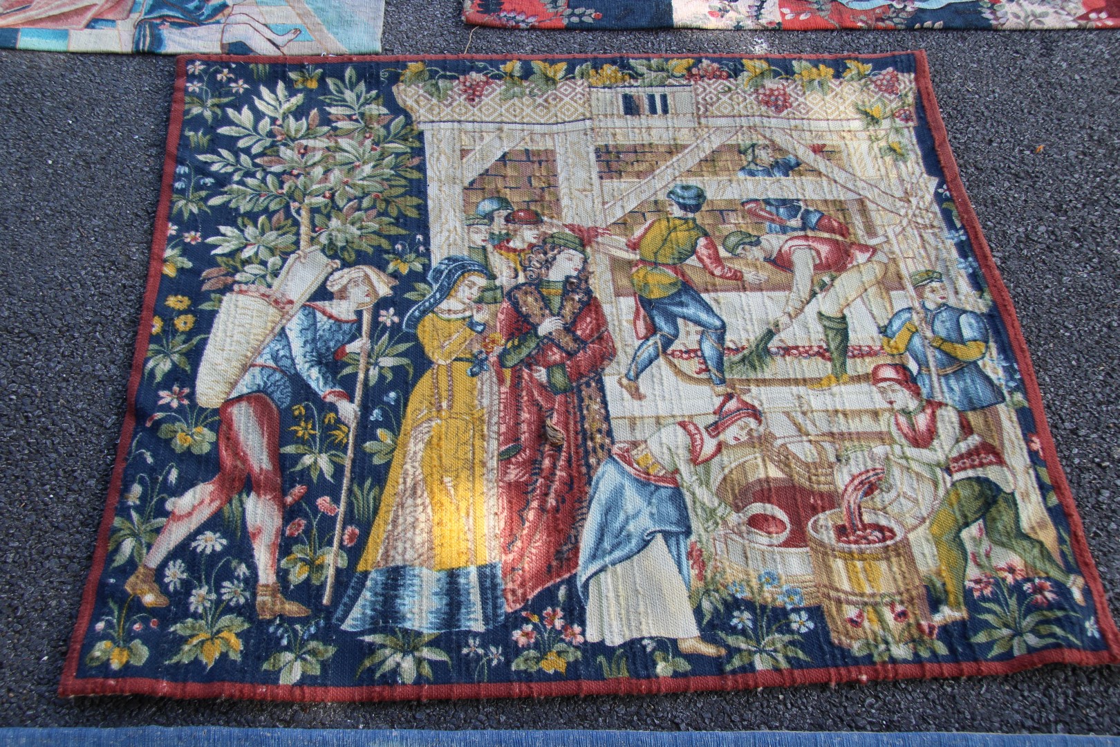 A collection of four French machine made tapestries , - Image 9 of 20