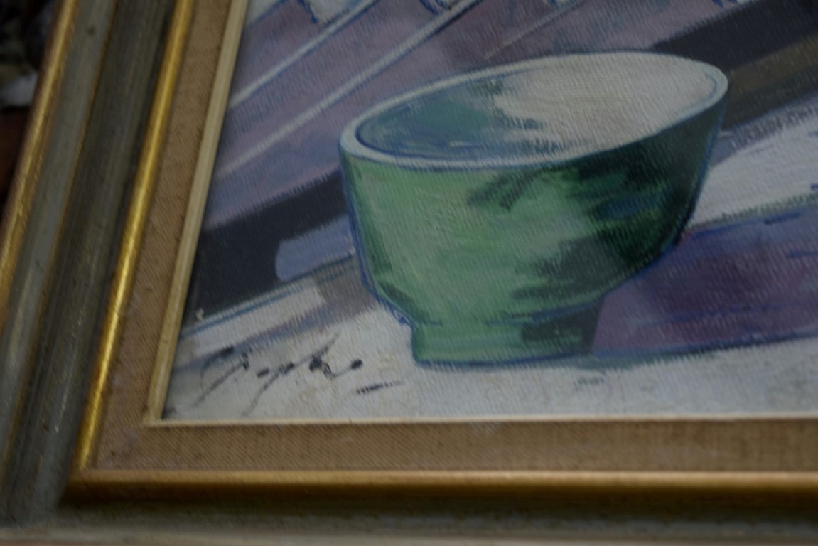 Manner of Samual John Peploe, still life flowers in a jug, bears signature, oil on canvas board, - Image 7 of 8