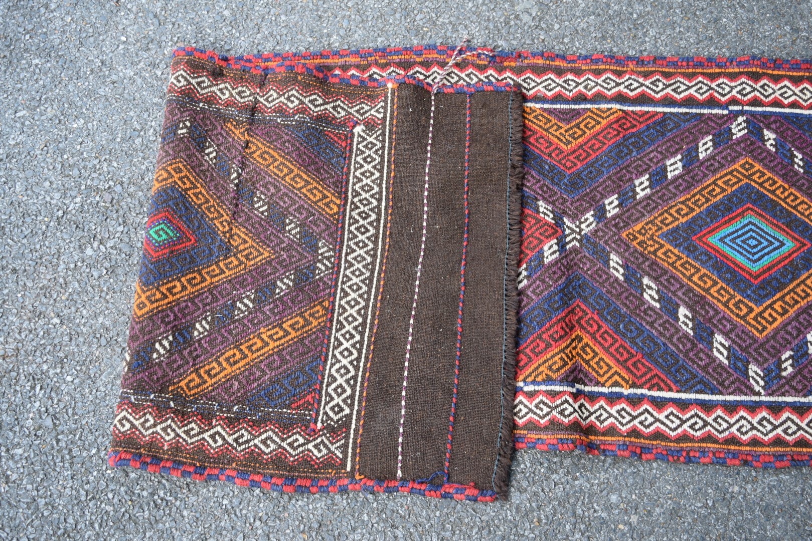 A narrow Baluch flatweave runner, 234 x 63cm. - Image 10 of 16