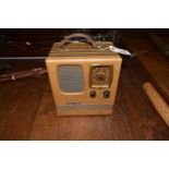 A vintage Detrola Pee-Wee portable radio.