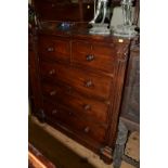 A William IV mahogany chest of drawers, possibly Scottish, 109cm wide.