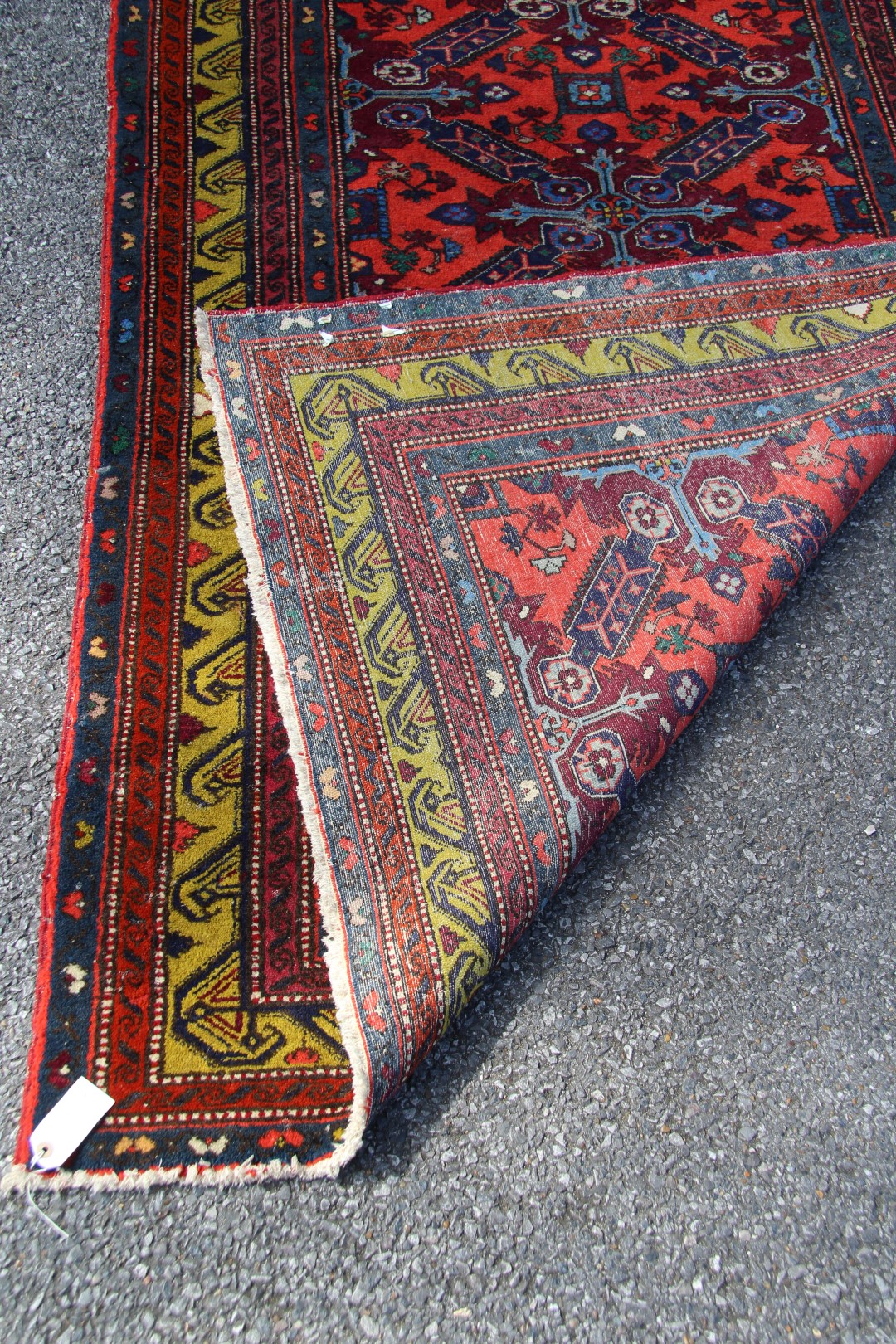 A Caucasian Seychour rug, with large cross design on red floral field, 178 x 123cm. - Image 16 of 19