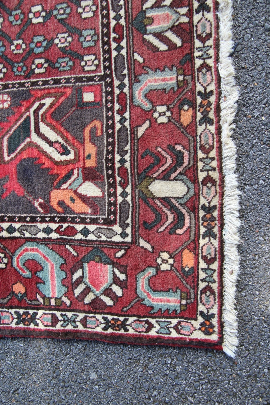 A Persian Bakhtiari carpet, with allover garden design, 309 x 206cm. - Image 9 of 16