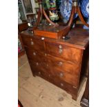 An early 19th century mahogany chest of drawers, 100cm wide.