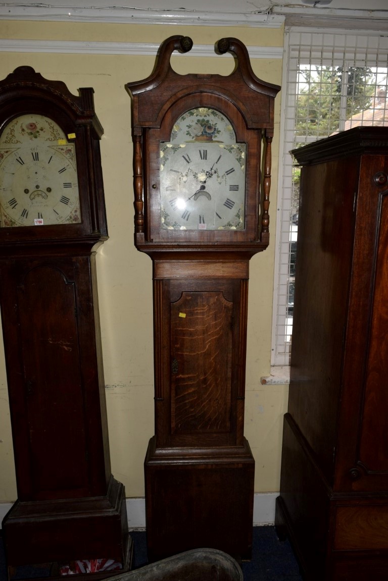 An early 19th century oak and mahogany crossbanded 30 hour longcase clock, - Image 15 of 75