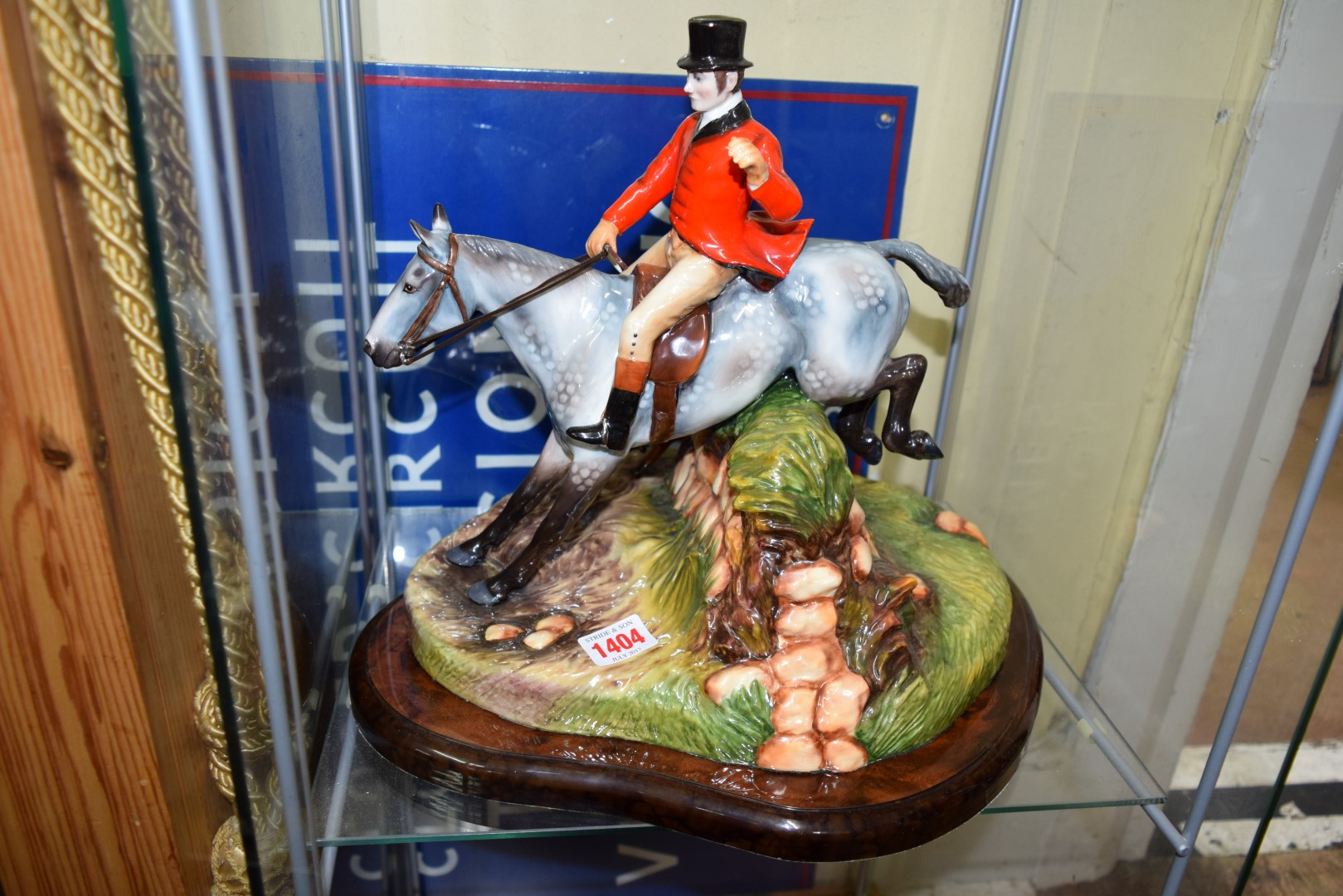 A Royale Stratford 'The Gentleman Hunter' figure group, No.39/100, on wood plinth base.