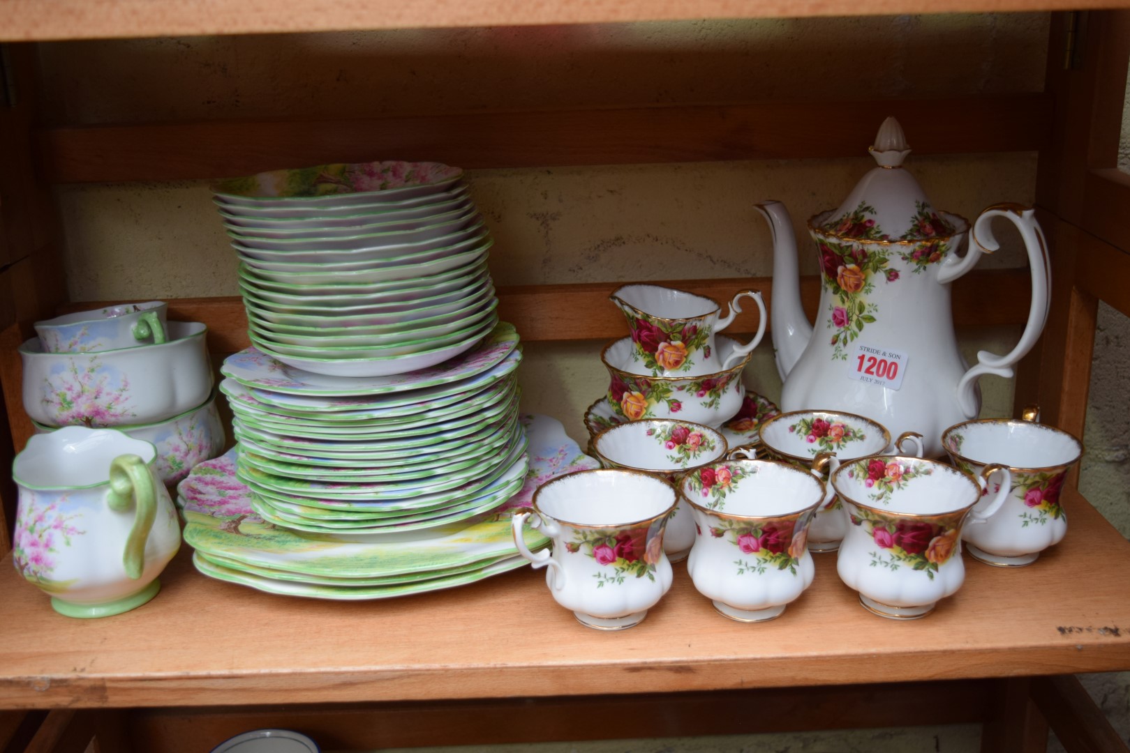 Two Royal Albert part tea-sets, comprising 'Old Country Roses'; and 'Blossom Time'.