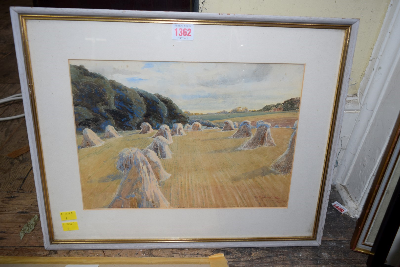 William Herbert Allen, 'Haystacks', signed and dated 1902, watercolour, 24.5 x 34. - Image 2 of 24