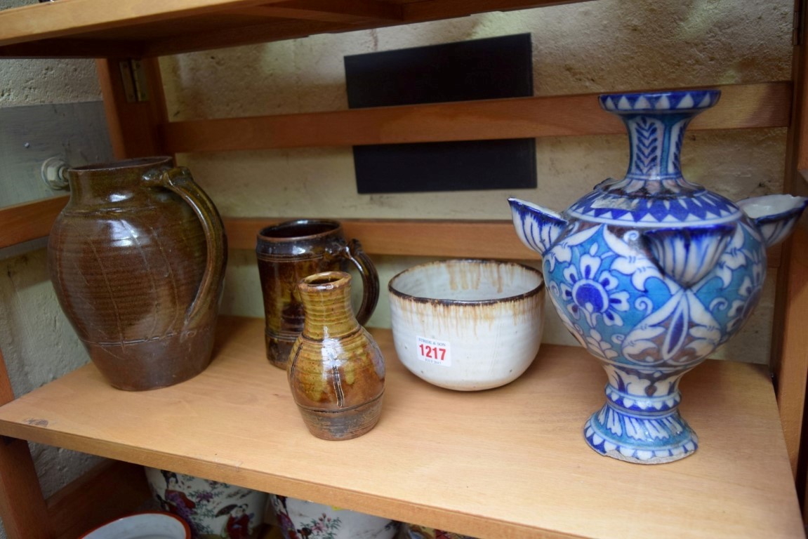 Studio Pottery: four Wenford pottery items, to include a Seth Cardew jug, 20. - Image 5 of 14